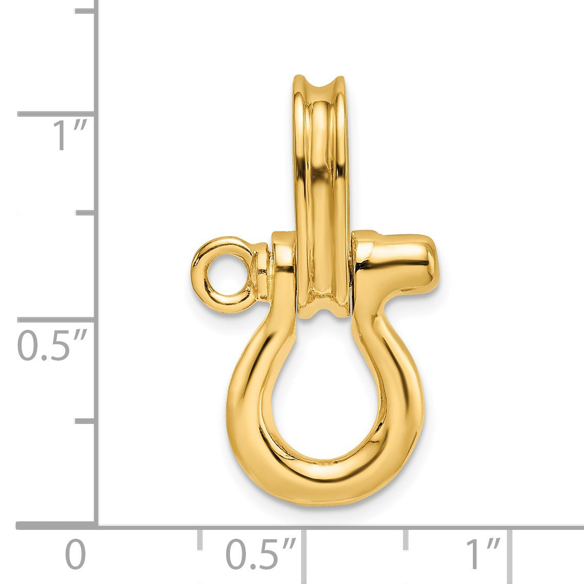 14K 3-D Medium Shackle Link Charm