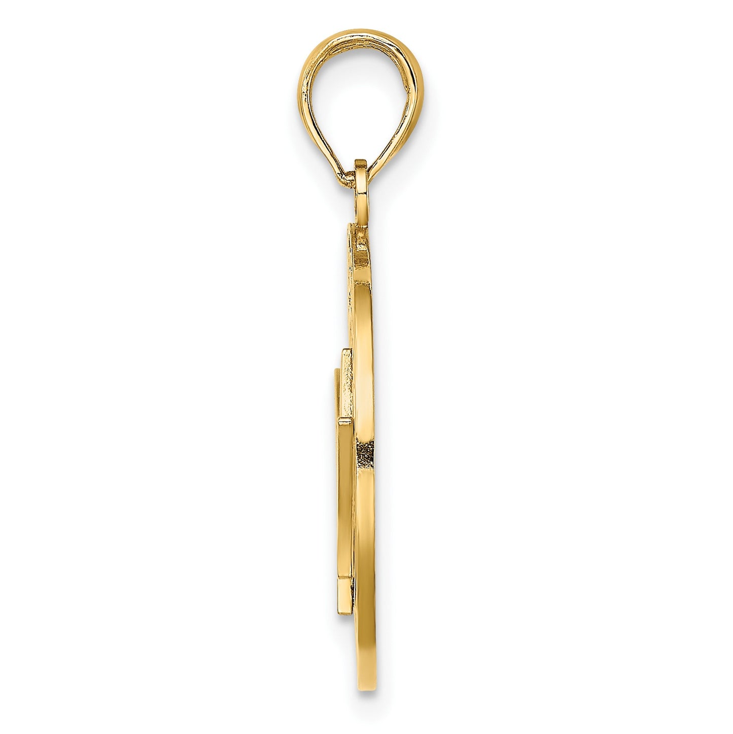 14K BARBADOS with Trident Spear Circle Charm