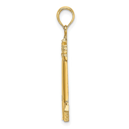 14K Polished Cape May Lighthouse Charm