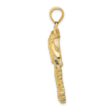 14K Large 2-D Double Palm Trees Charm
