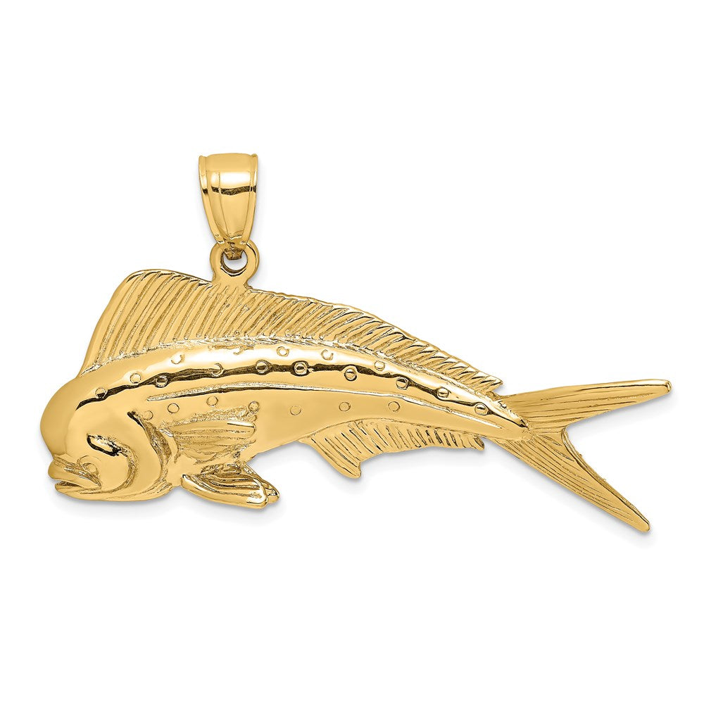 14K 3-D Male Dorado (Mahi-Mahi) Charm