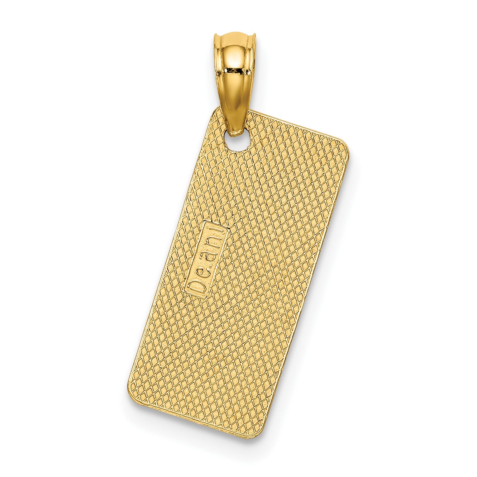 14K Texture Small NEW JERSEY OCEAN CITY License Plate Charm