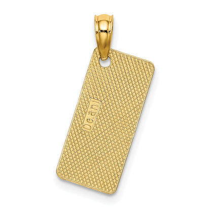 14K Texture Small NEW JERSEY OCEAN CITY License Plate Charm