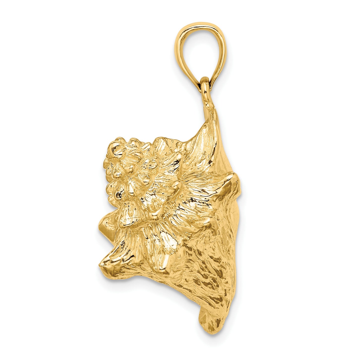 14K Large 3-D Conch Shell Charm