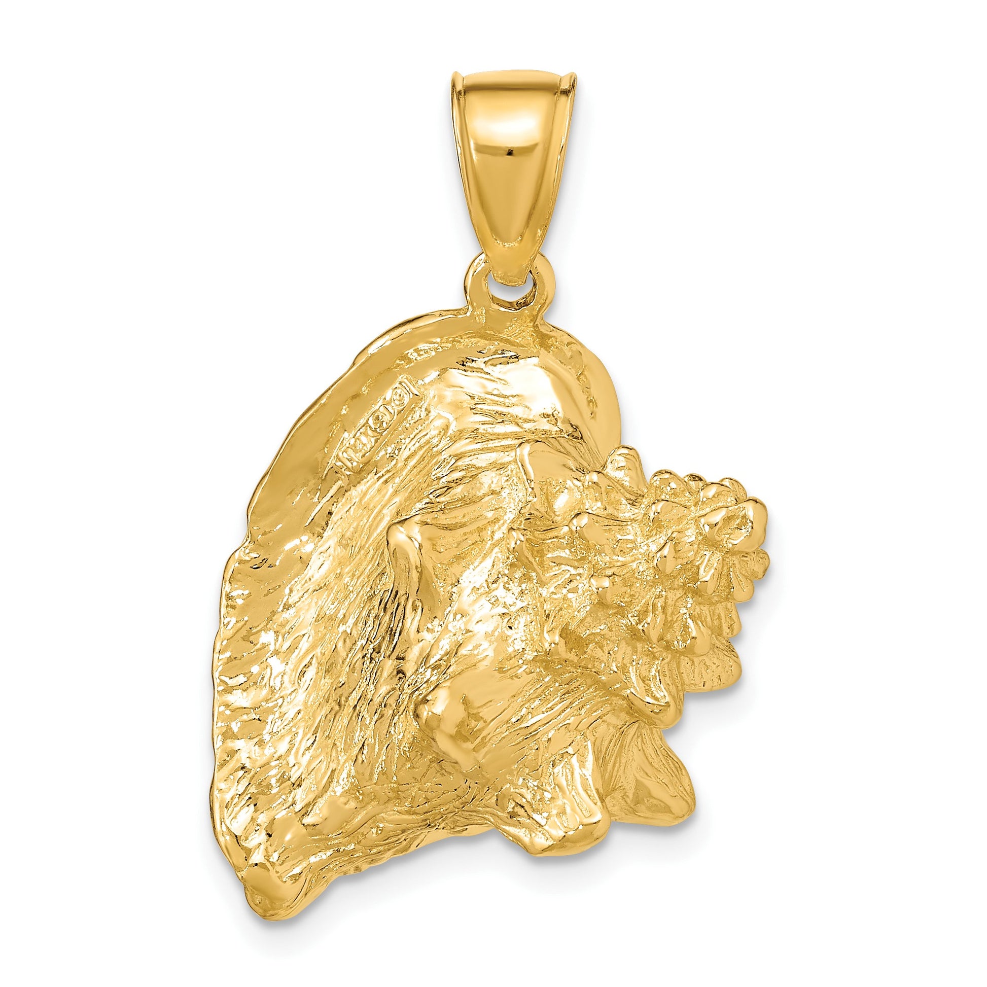 14K Large 3-D Conch Shell Charm