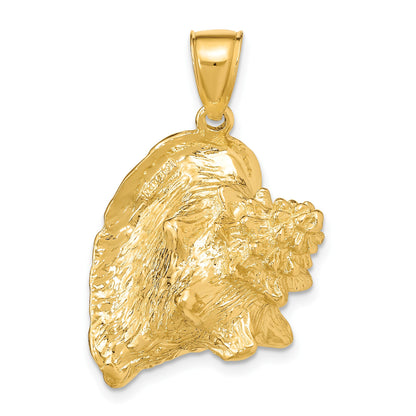 14K Large 3-D Conch Shell Charm