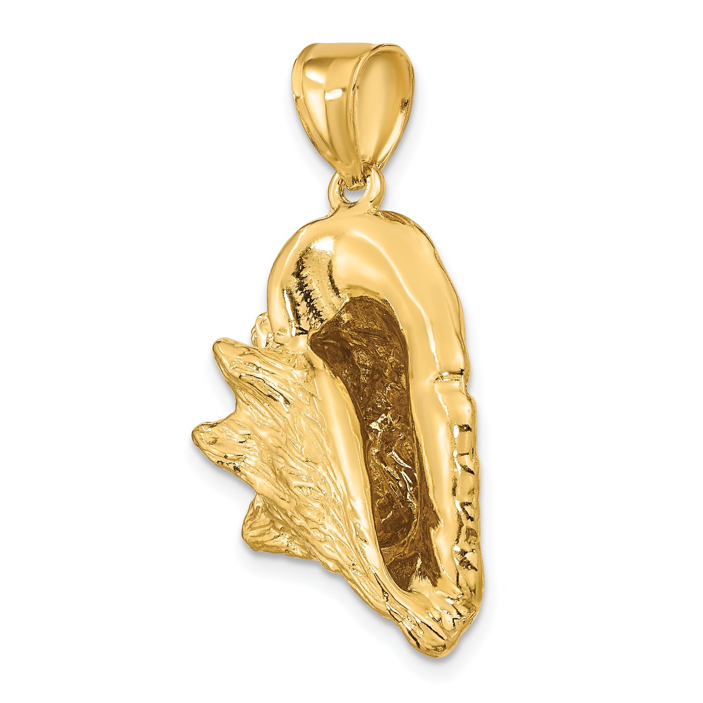 14K Large 3-D Conch Shell Charm