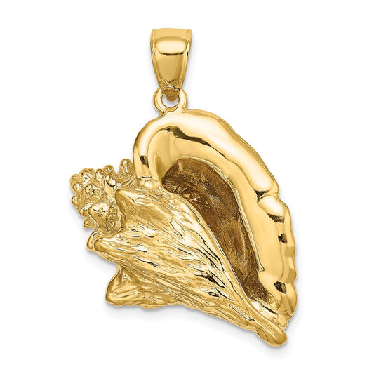 14K 3-D Conch Shell Charm