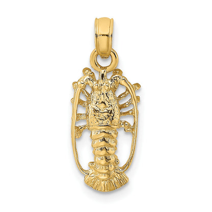 14K Small Florida Lobster Charm