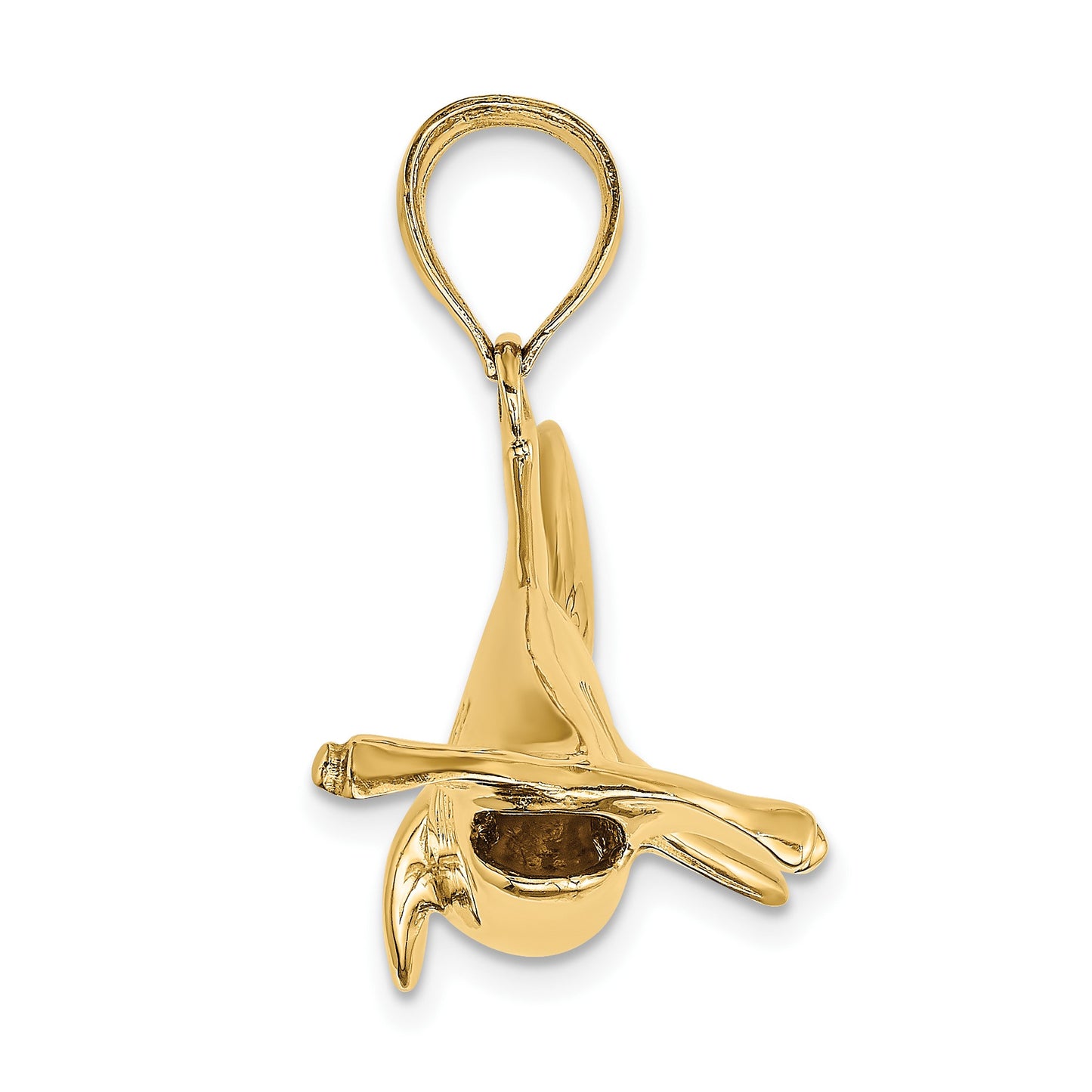 14K Large 3-D Hammerhead Shark Charm