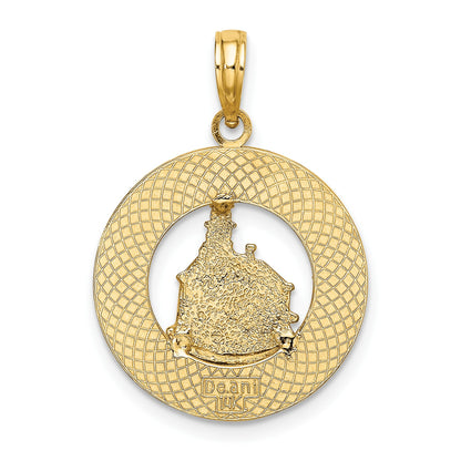 14K BLOCK ISLAND RI with Lighthouse Charm