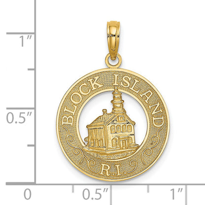 14K BLOCK ISLAND RI with Lighthouse Charm