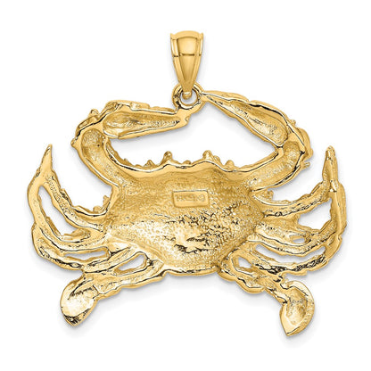 14K Blue Crab Charm