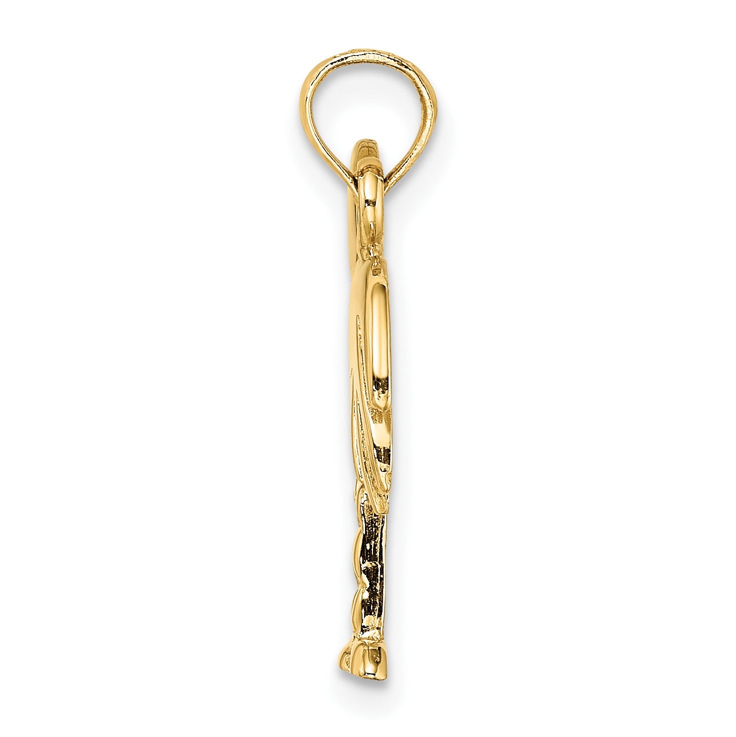 14K Polished Charleston Palm Tree Charm