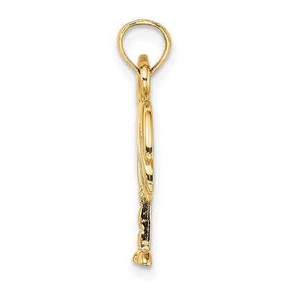 14K Polished Charleston Palm Tree Charm