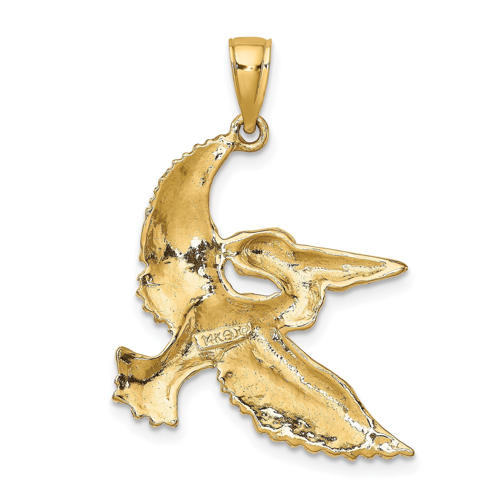 14K Flying Pelican Charm