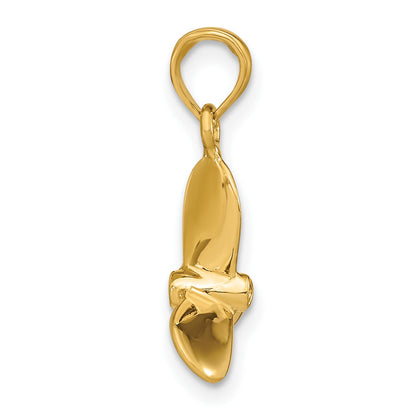 14K 3-D with 3 Blades Propeller Charm