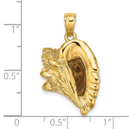 14K 3-D Conch Shell Charm