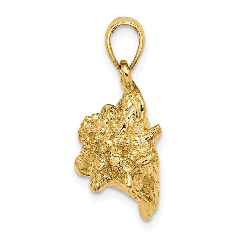 14K 3-D Conch Shell Charm