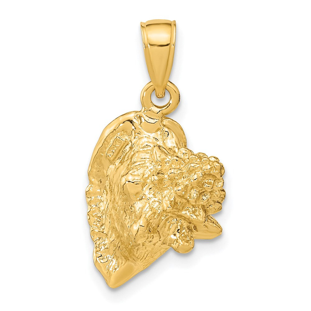 14K 3-D Conch Shell Charm