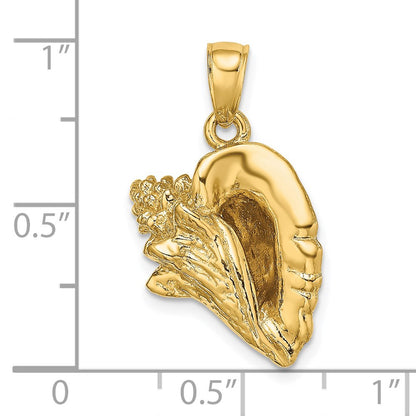 14K 3-D Conch Shell Charm