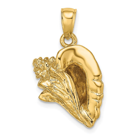 14K 3-D Conch Shell Charm