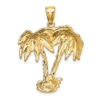 14K 2-D Double Palm Tree Charm