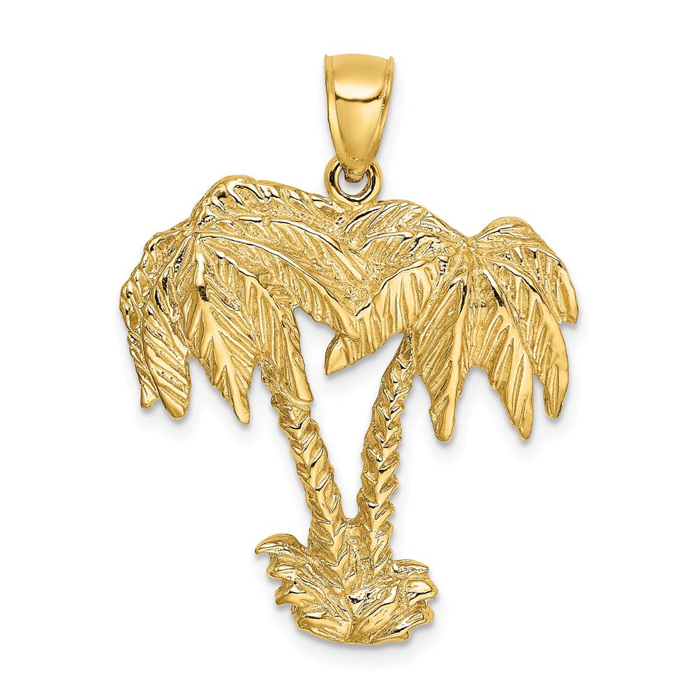 14K 2-D Double Palm Tree Charm