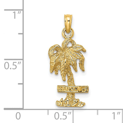 14K MARCO IS. Palm Tree Charm