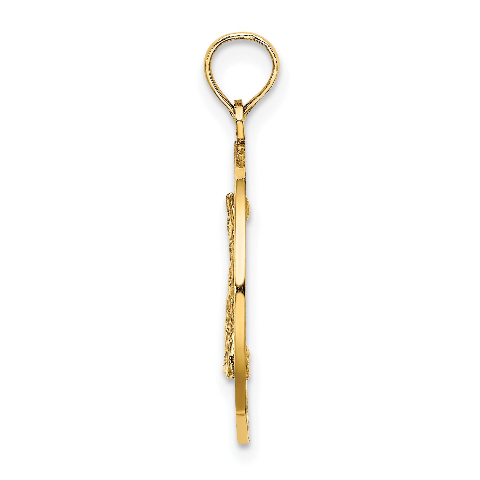 14K BLOCK ISLAND RI Circle with Map Charm
