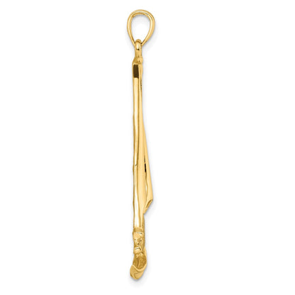 14k Sailboat with Waves Pendant