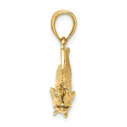 14K 3-D Snook Fish Charm