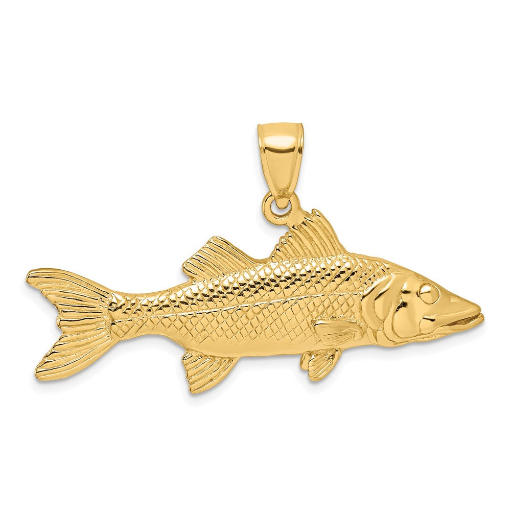 14K 3-D Snook Fish Charm