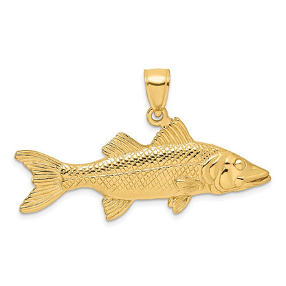 14K 3-D Snook Fish Charm