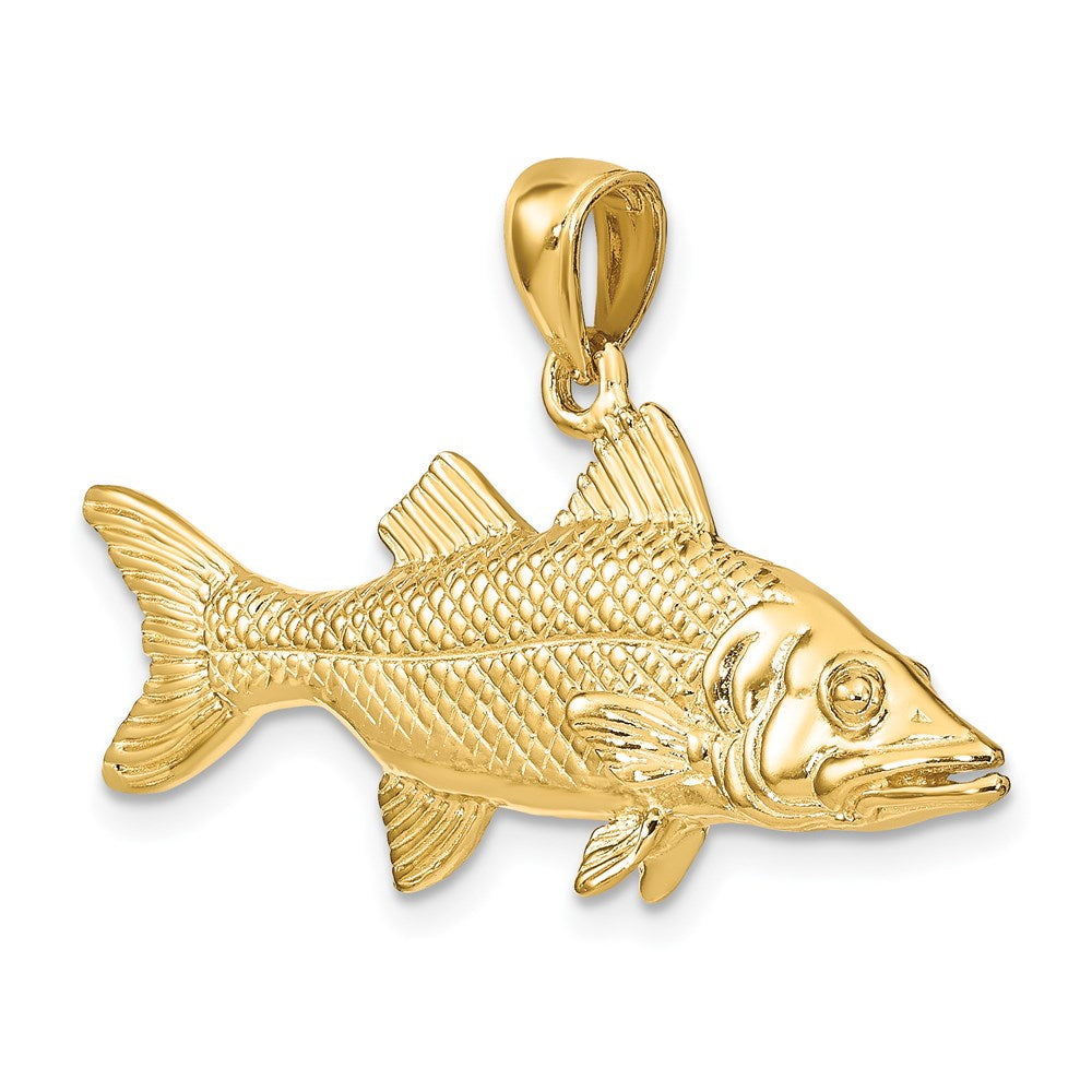 14K 3-D Snook Fish Charm