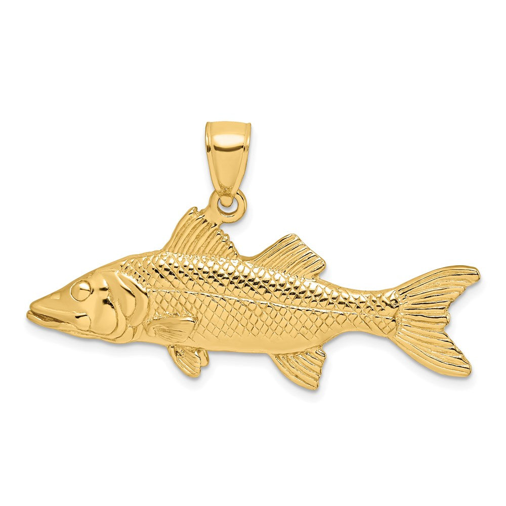 14K 3-D Snook Fish Charm