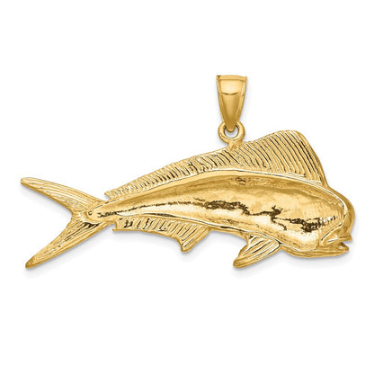 14K 2-D Male Dorado (Mahi-Mahi) Charm