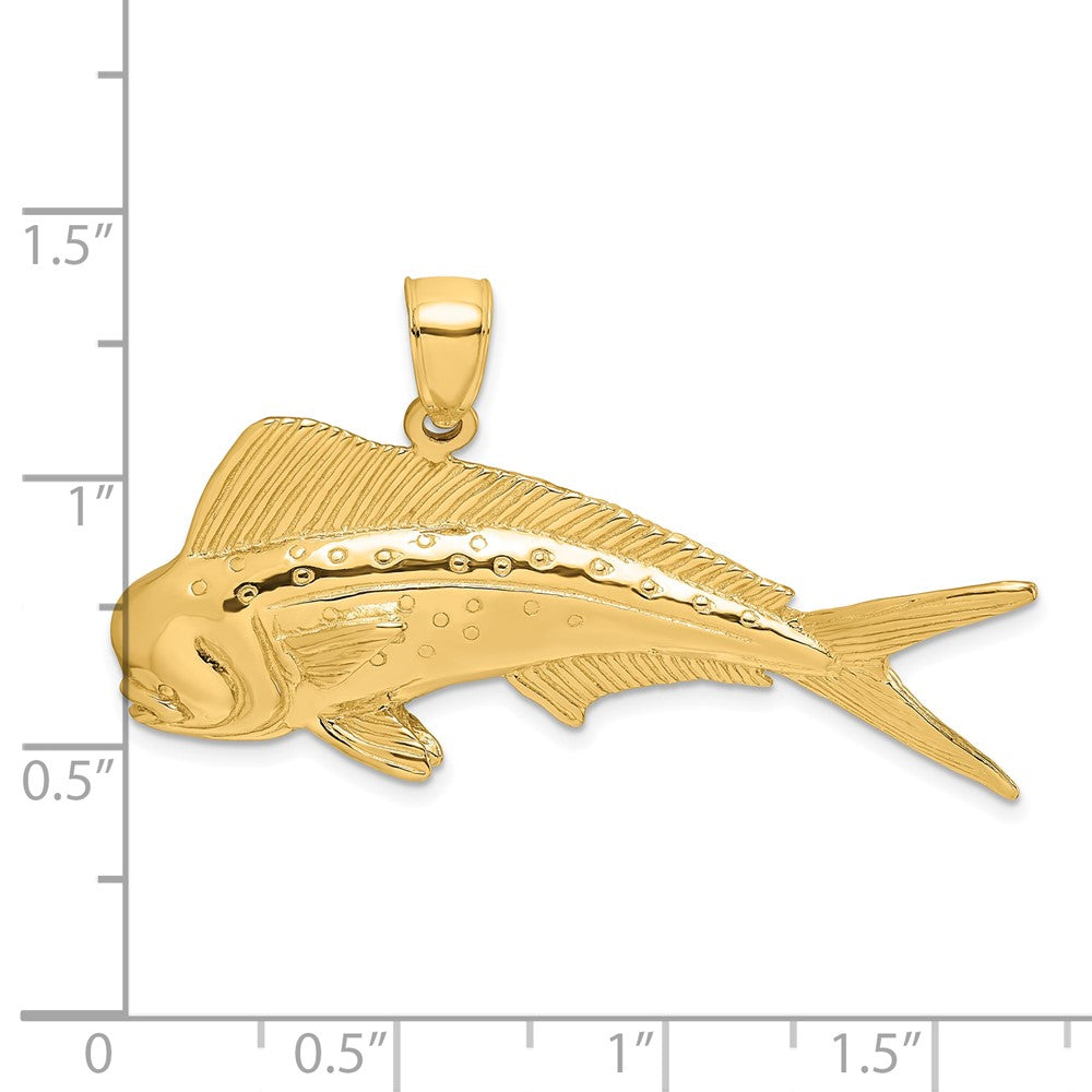 14K 2-D Male Dorado (Mahi-Mahi) Charm