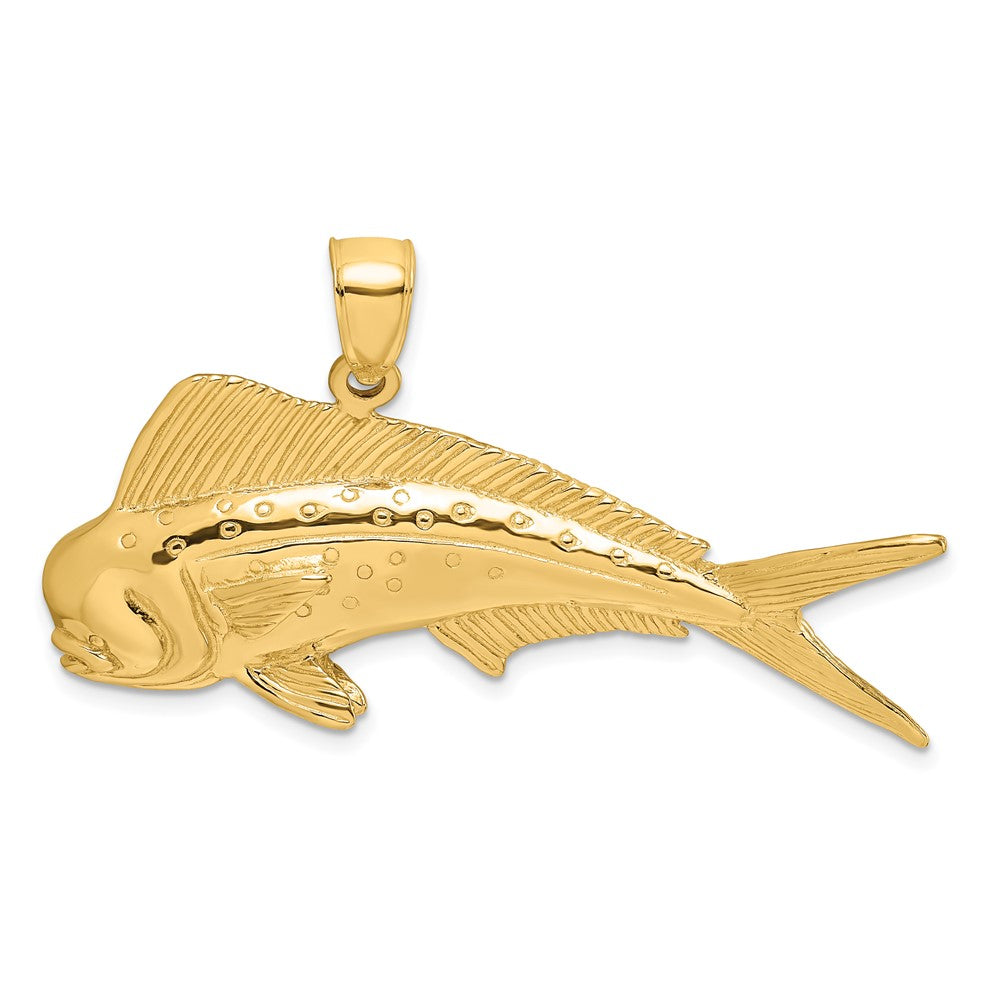 14K 2-D Male Dorado (Mahi-Mahi) Charm