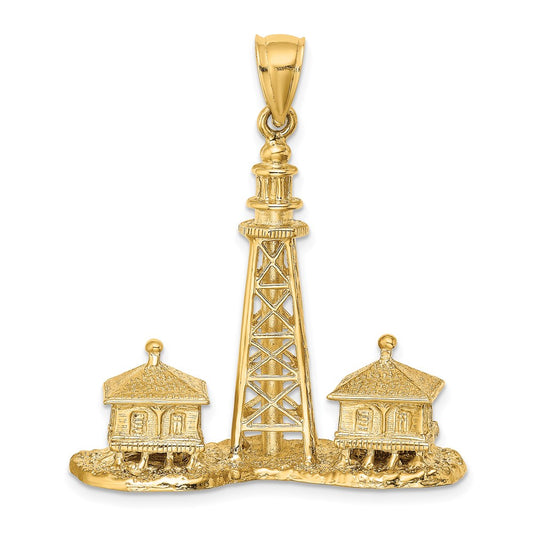 14K 3D SANIBEL ISLAND Lighthouse Charm