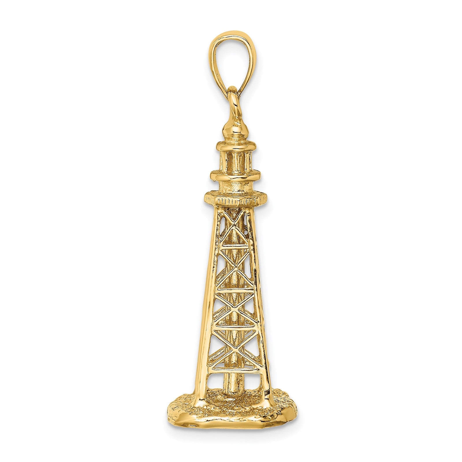 14K 3-D SANIBEL ISLAND Lighthouse Charm