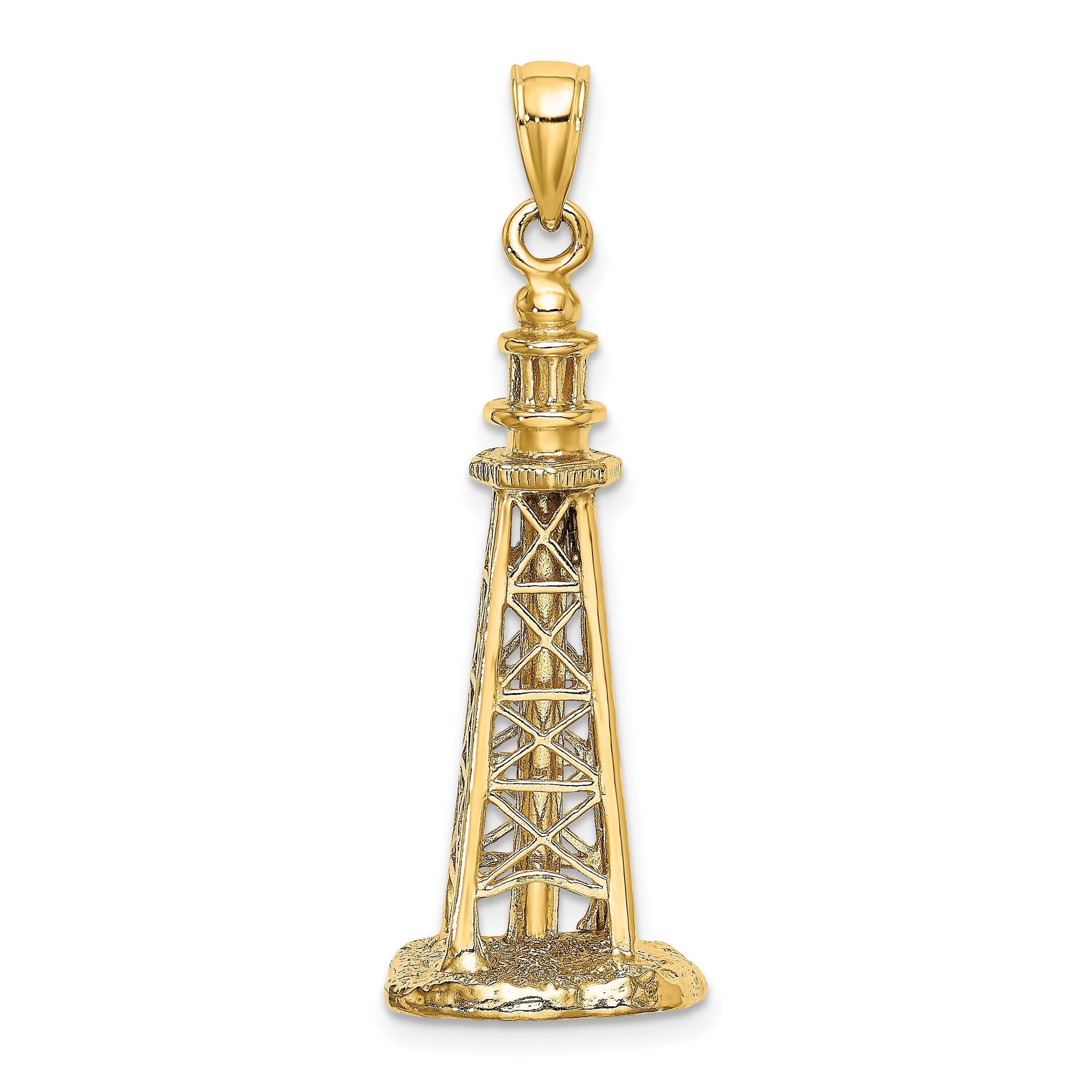 14K 3-D SANIBEL ISLAND Lighthouse Charm