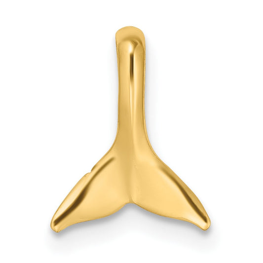 14K Mini Whale Tail Chain Slide