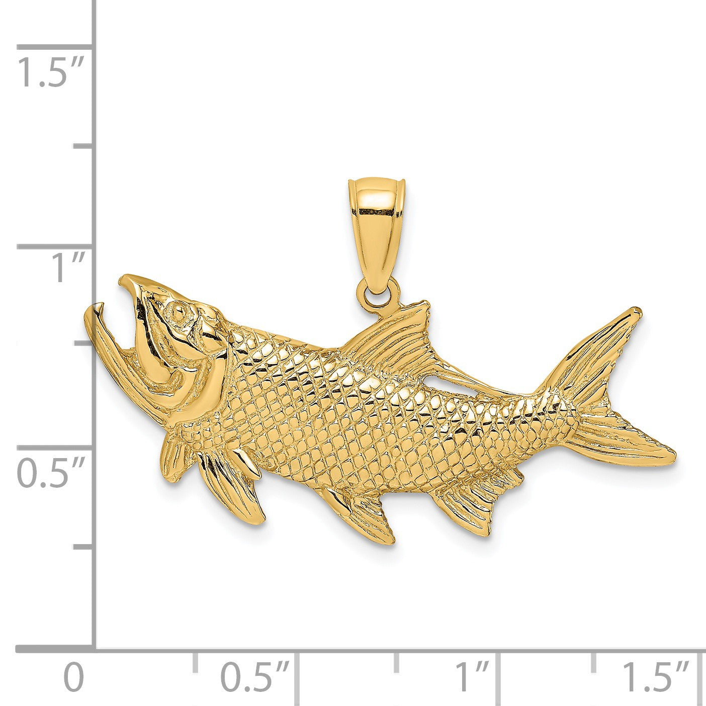 14K Tarpon Fish with Open Mouth Charm