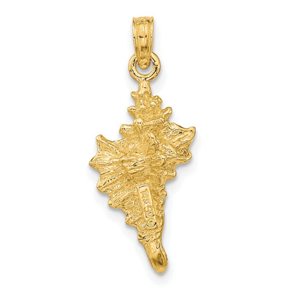 14K 3-D Conch Shell Charm