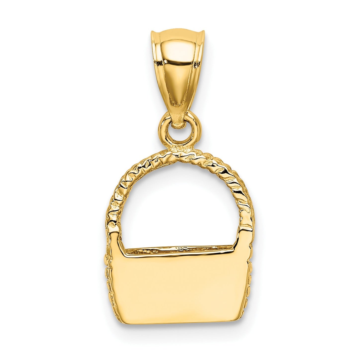 14K 2-D Flat Back Basket Charm