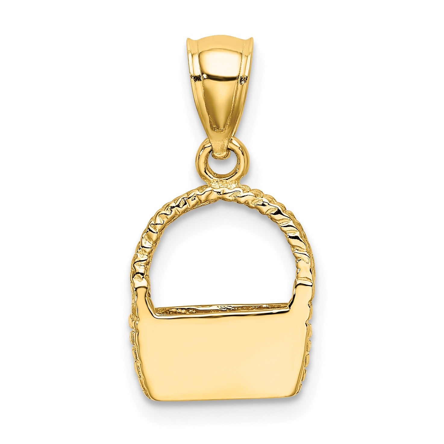 14K 2-D Flat Back Basket Charm