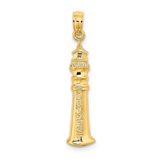 14K 2-D KEY WEST Lighthouse Charm