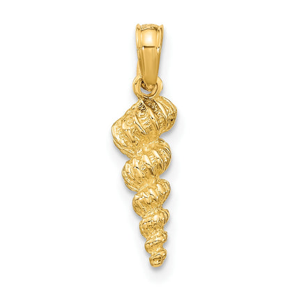 14K 3-D Mini Common Wentletrap Shell Charm