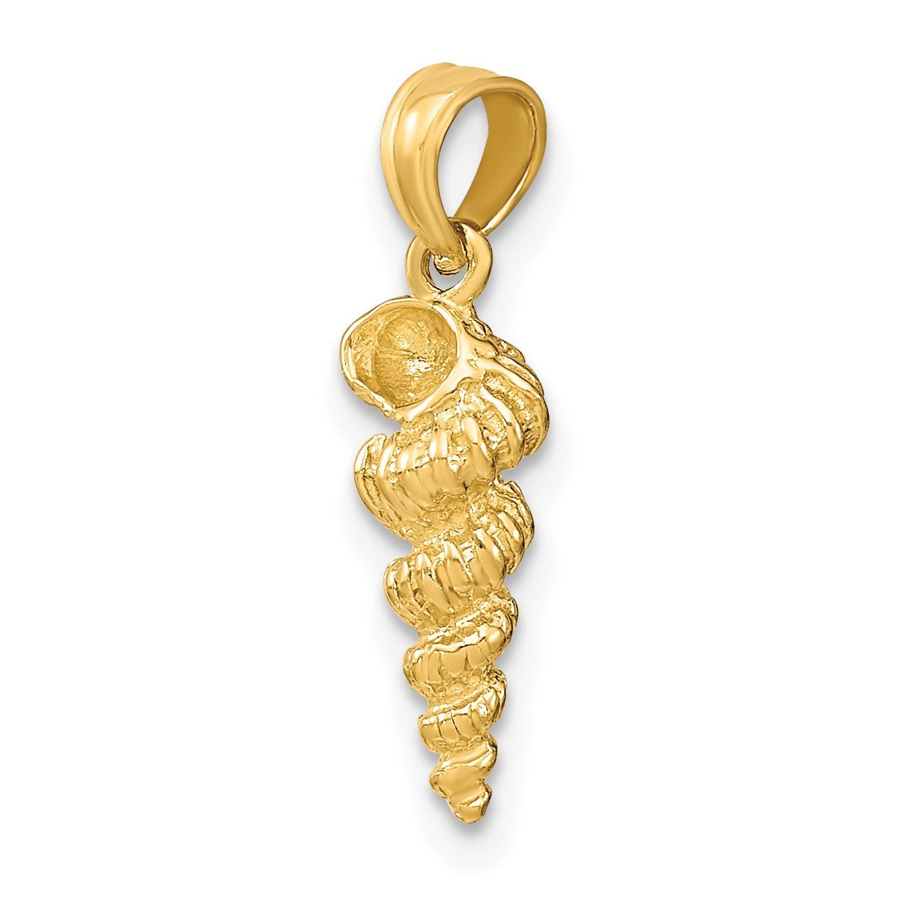 14K 3-D Mini Common Wentletrap Shell Charm